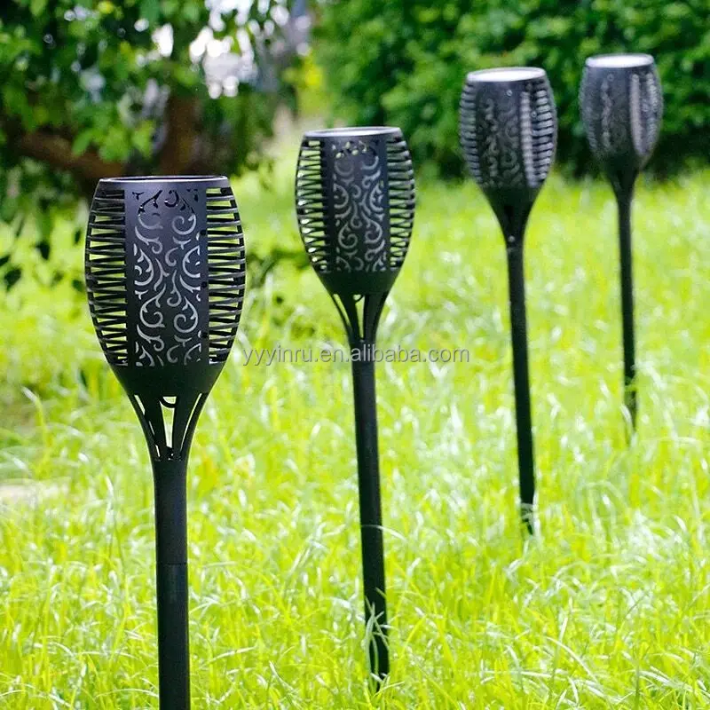 
Yinru flickering flame outdoor waterproof gargen torched landscape solar light 