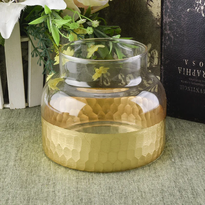 customized mouth blowing glass votive candle holder home decor in bulk