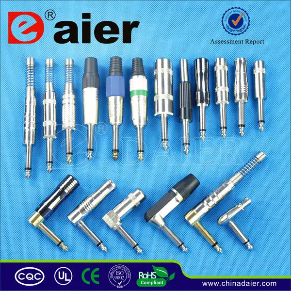 Audio Male Electrical 6.35mm Phone Plug