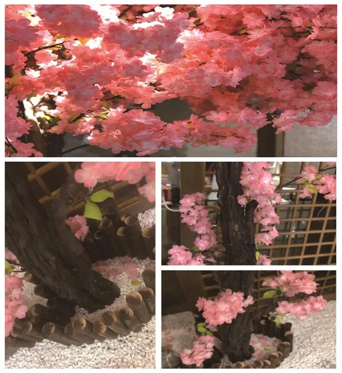 Large Simulated Silk Cherry Blossom Tree Artificial Cherry Blossom For