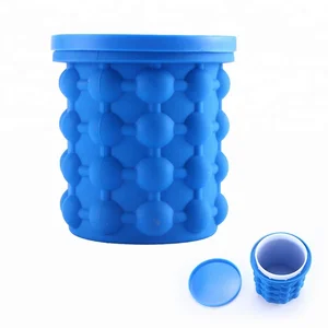 Hot Sale Summer BPA Free Ice Cube Mold Trays Silicone Ice Bucket