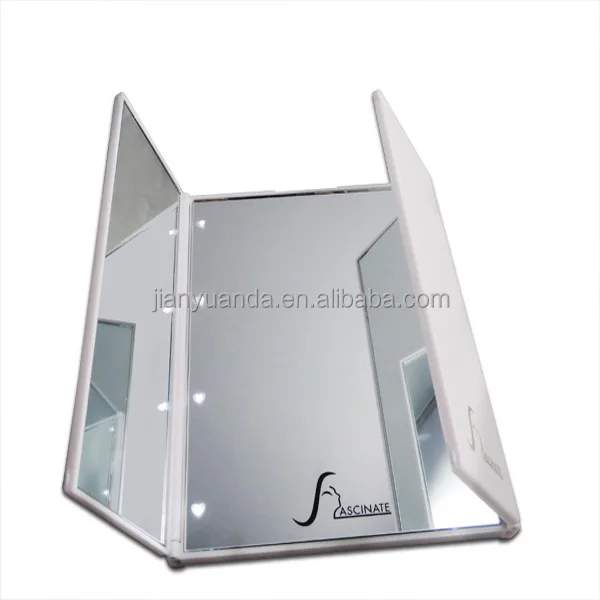 Faltbare drei seiten tisch kosmetikspiegel/kleine kompakte
