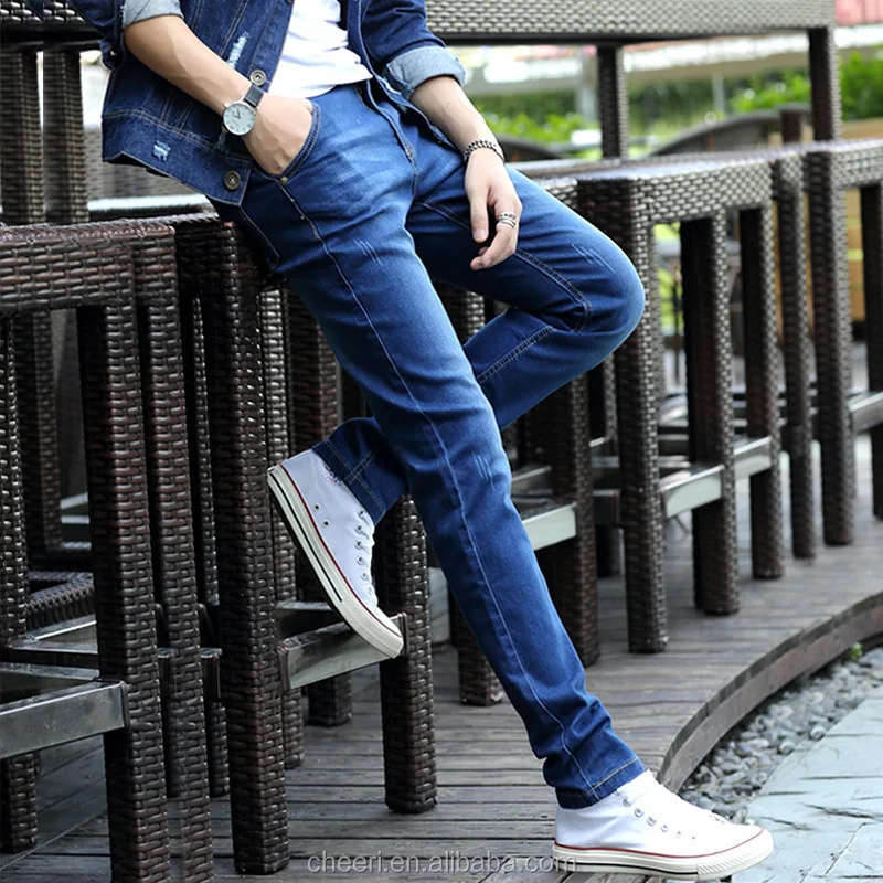 2017 Bulk Wholesale Cheap Good Quality Fashion Long Denim Jeans Men