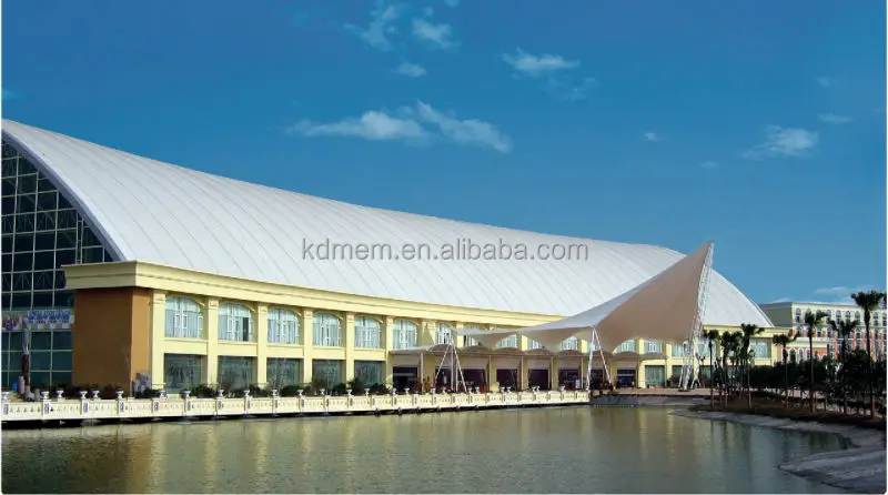 
swimming pool membrane structure tent fabric PTFE awning roof 