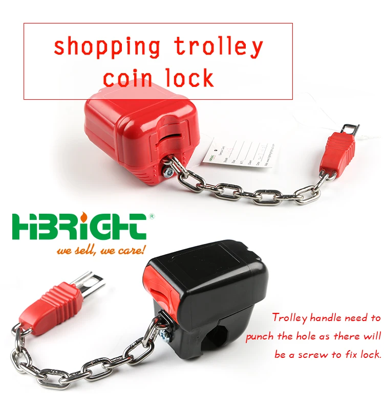 Supermarket Plastic Shopping Trolley Cart Coin Lock Buy Coin Lock For