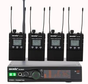Stereo True Diversity Ear Monitor System 4 Receivers