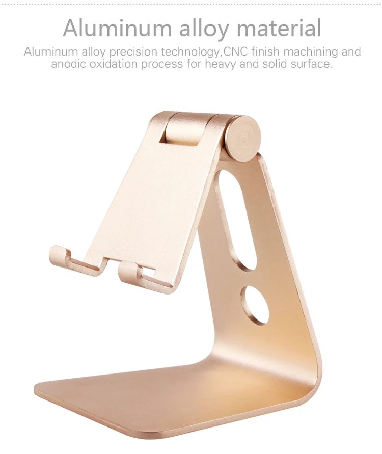 Universal Adjustable Metal Mobile Phone Holder Portable Aluminium Alloy Cell Phone Stand