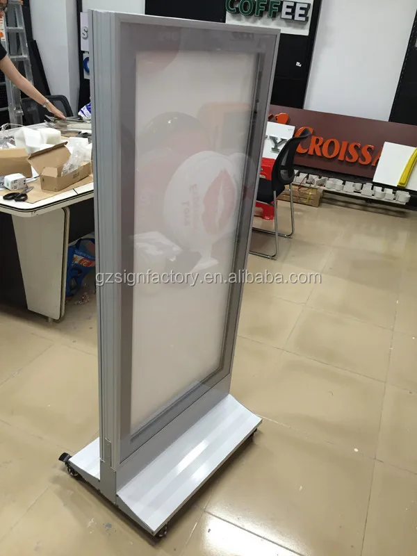 Outdoor Stand Led Menu Boards Double Sided Aluminum Advertising Poster ...
