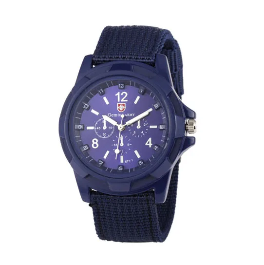 

Men Sports Watch Analog Men Quartz Alloy Dial 4Colors Fabric Strap Relojes Military Watches New 2014 Promotion