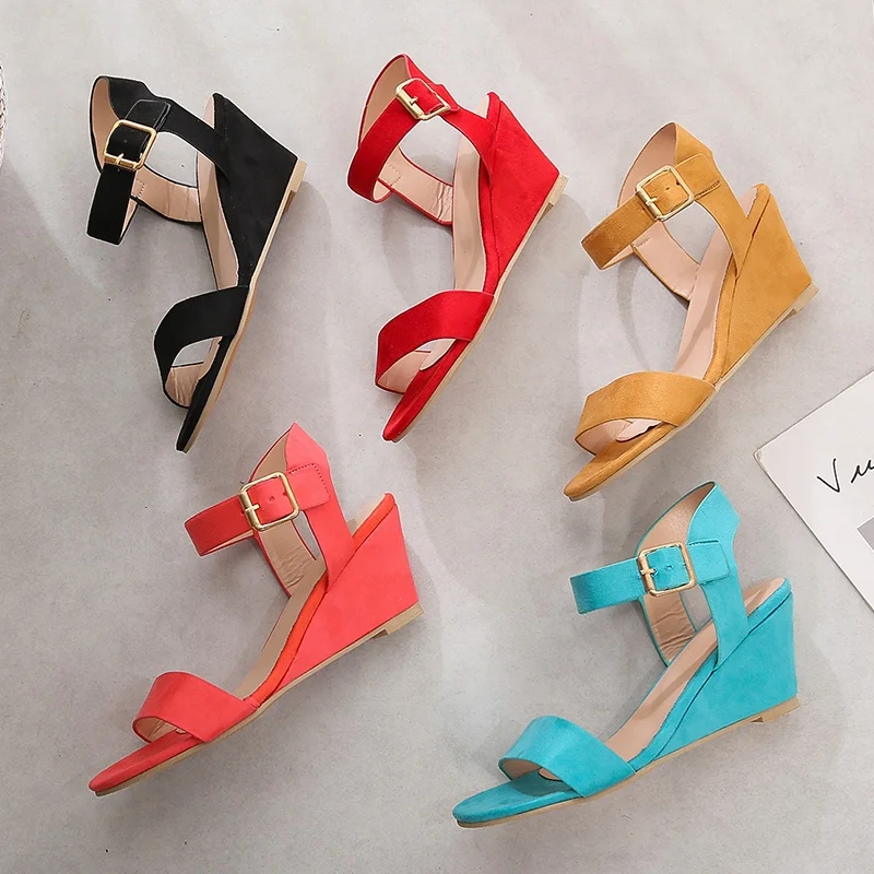 
Ladies wedge heel sandals women shoes 