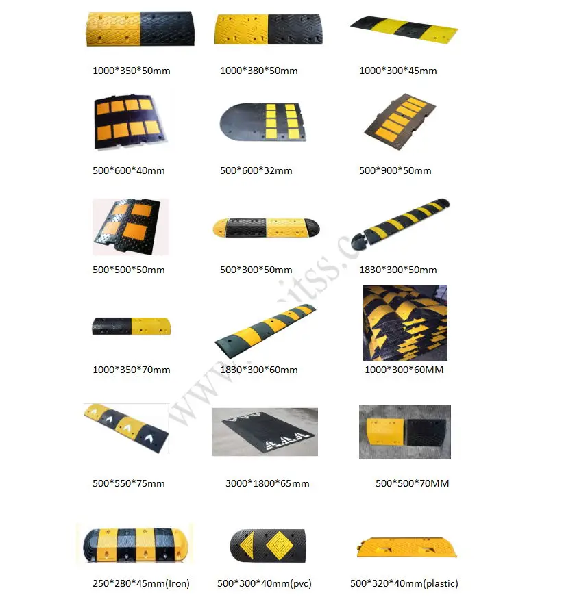 Hot Sale Outdoor Two Channels Rubber Speed Bump Hump