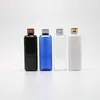 100ml PET plastic material cosmetic bottle with aluminum or plastic screw cap lid