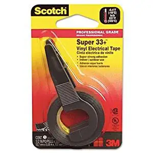 3M/COMMERCIAL TAPE DIV 194NA Super 33+ Vinyl Electrical Tape w/Dispenser, 1/2" x 200" Roll, Black