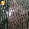 2017 Shopping aluminum polyester stamping foil print crinkle metallic fabric