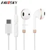 HAISSKY Type-C Earphones Wired Perfume Line Control With Mic Type C Earbuds For LeEco Le 2 / Max/ Pro For Xiaomi