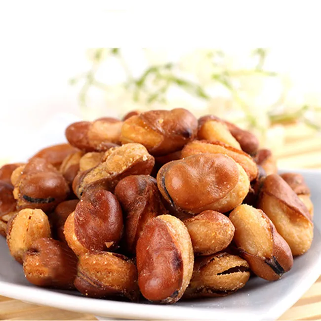 
Wholesale healthy snacks fried broad bean beans spicy/spiced/sauce beef/ barbecue taste 