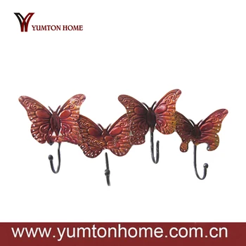 Metal Decorative Butterfly Wall Hanging Hooks Buy Funky Wall