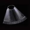 High quality 50pcs/set fan shape transparent acrylic false nail tips for display and practice