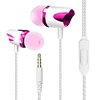 Mobile computer data accessory gold plated wired straight plug headset in ear earphone with mic