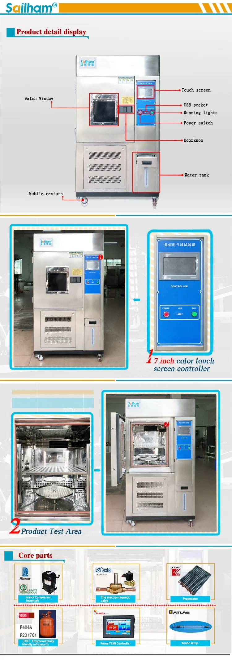 Simulating Sun Light Xenon Arc Lamp Aging Test Machine Buy Xenon Lamp