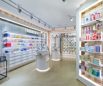 Eco-friendly Material Pharmacy Store Display With Pillar Cabinet - Buy ...