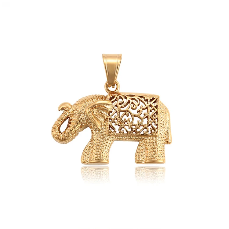 

34202 Xuping cheap christmas gift 316 stainless steel charms+18k gold plated 316l elephant animals pendant jewelry, N/a