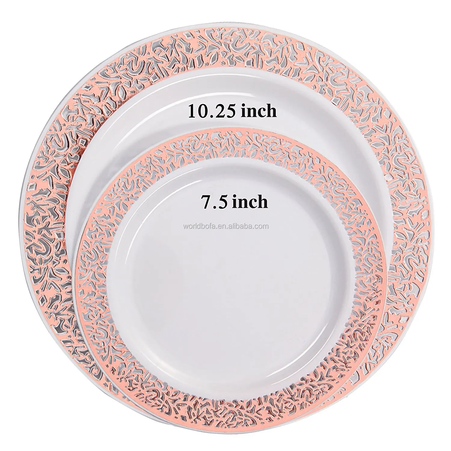 Rose Gold Charger Plates Plastic Lace Plates For Party Buy Rose Gold