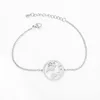 Fashion Jewelry Dainty Custom Made World Map Bracelet Stainless Steel Gold Bracelets For Women