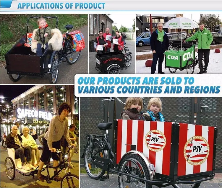 electric tricycle with 3 wheels cargo bike/family city bike/adult bike