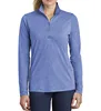 ladies 95% polyester 5% spandex Blend moisture management antimicrobial performance fabric 1/4-Zip Pullover