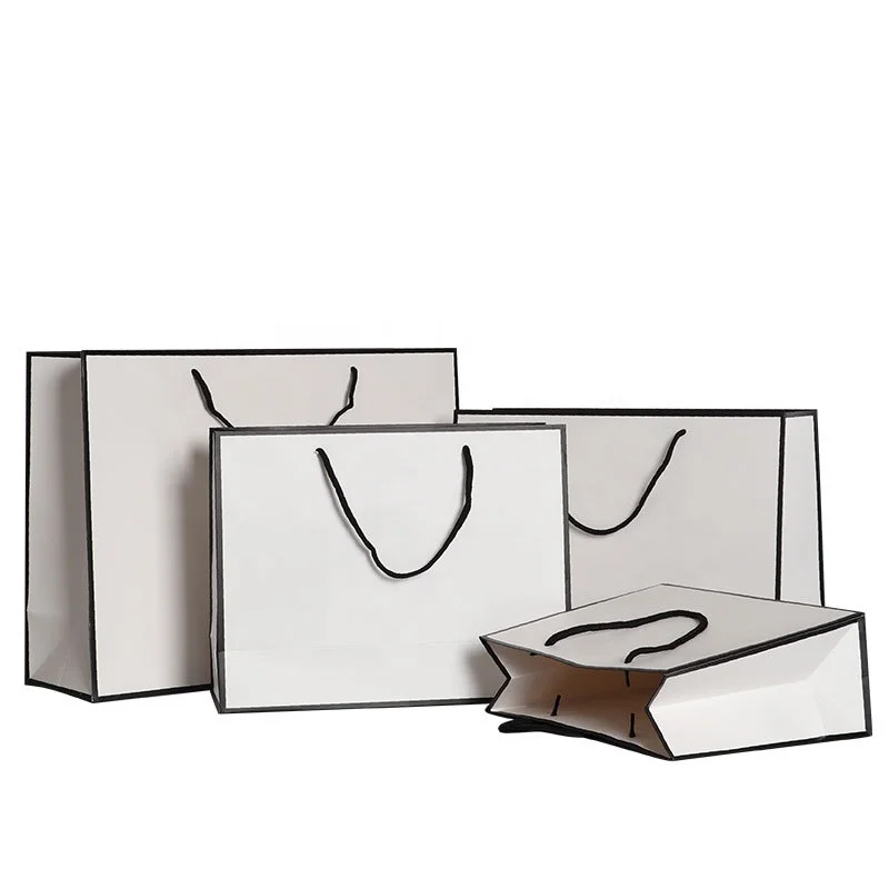 
Customized Logo Print Luxury Cosmetic Jewelry Gift Shopping Paper Bag with Handle 