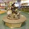 Bronze theme of harmony between man and nature decorative crafts, casting bronze children reading statue