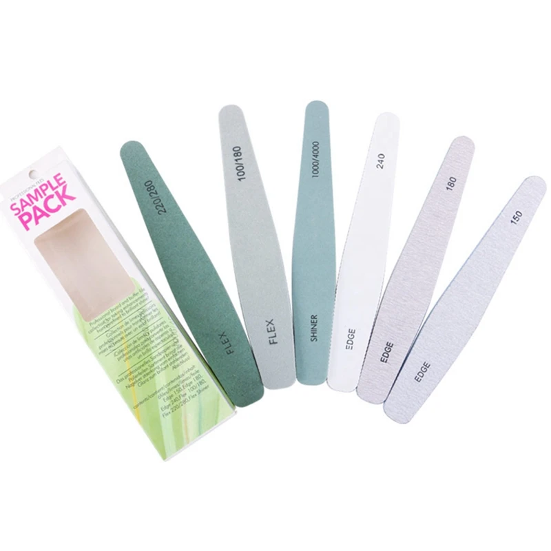 

Queen Fingers Professional Diamond 6 pcs Polishing Nail Buffer File Set, Grey nail file set