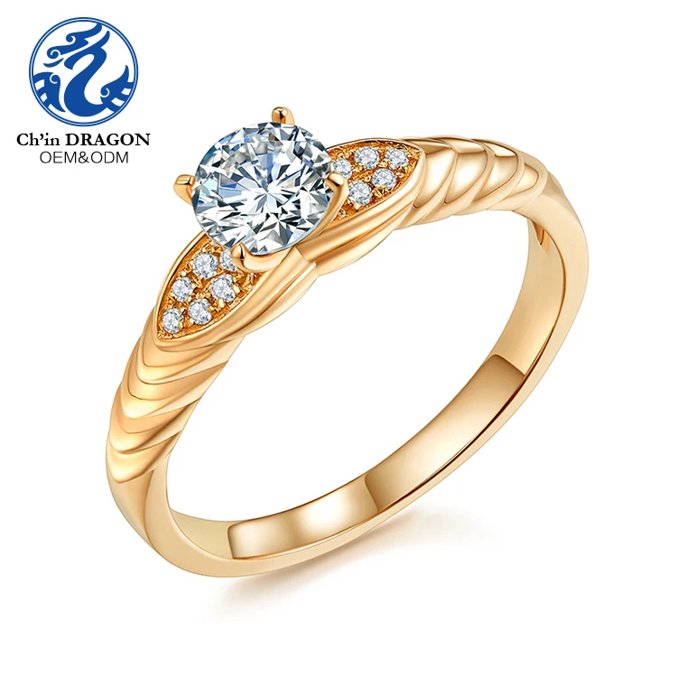 2019 элегантные 14K золото обручальное кольцо наборы, 2 карата обручальные кольца розовое золото для девочки