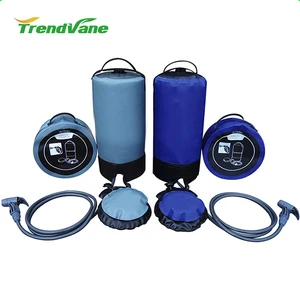 2017 new products 3 Gallon (11 Liter) portable standing PVC solar pressure camping shower