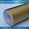 carbon fibre film vinyl gold colored decals car wrap material