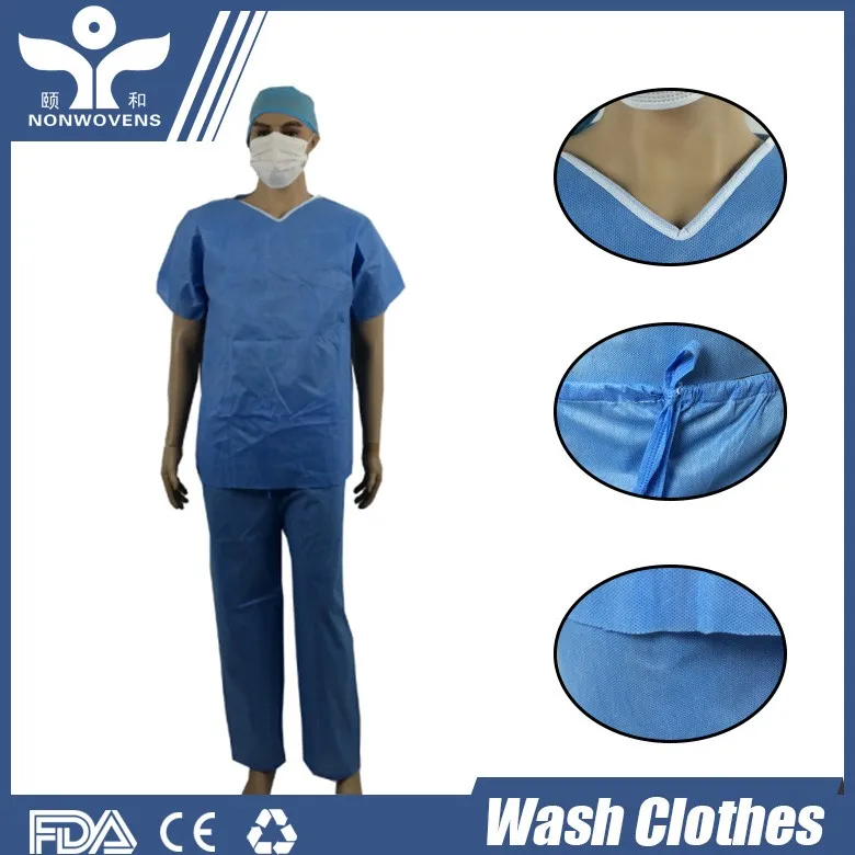 Sms/pp Disposable Pajamas Set,Nonwoven Patient Set,Disposable Patient