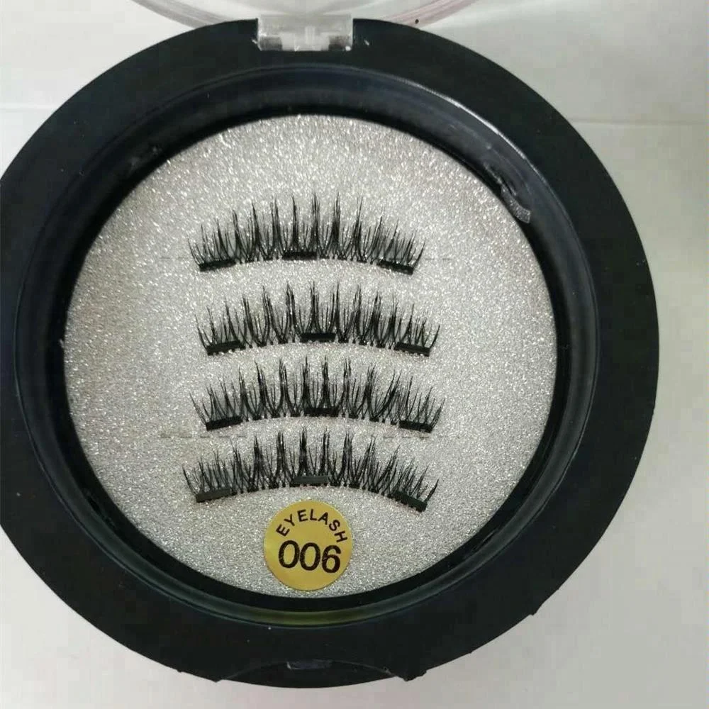 

2018 Hot Sale 3D Private Label Magic Magnetic Eyelashes, Natural black