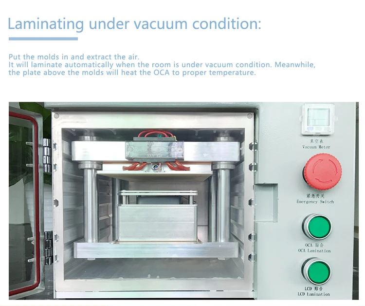 YMJ dual valves film portable vacuum laminating machine for all phone lcd repair