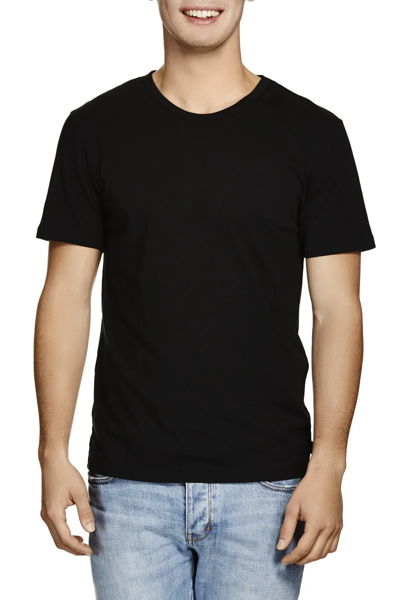 Men's 100% Cotton Plain Blank Loose Fit Bulk Wholesale T Shirt / Mens ...