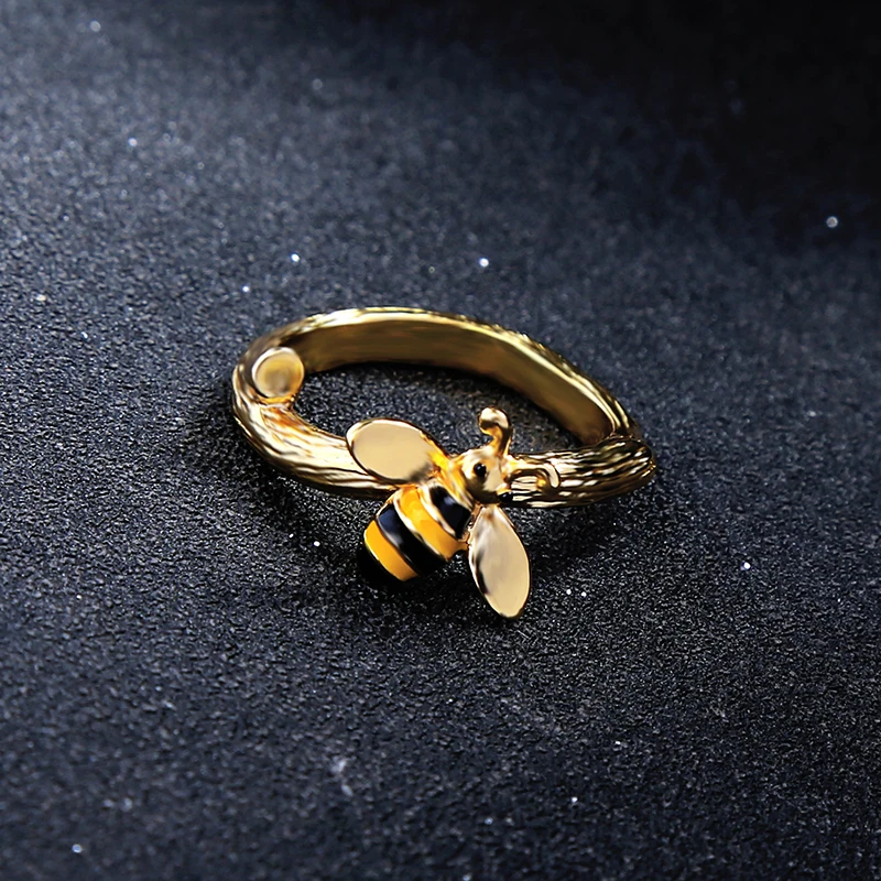 

mj0019 Cute 18K Jewelry Darkly Instgarm Social Media Insect Rings Fashion Women Rings