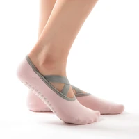 

BONYPONY Combed Cotton Ladies Pilates Ballet Socks Dance Sock Slippers Women Professional Anti Slip Bandage Sports Yoga Socks