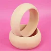 Wholesale round unfinished raw wooden bangles alibaba company WJ-B1532