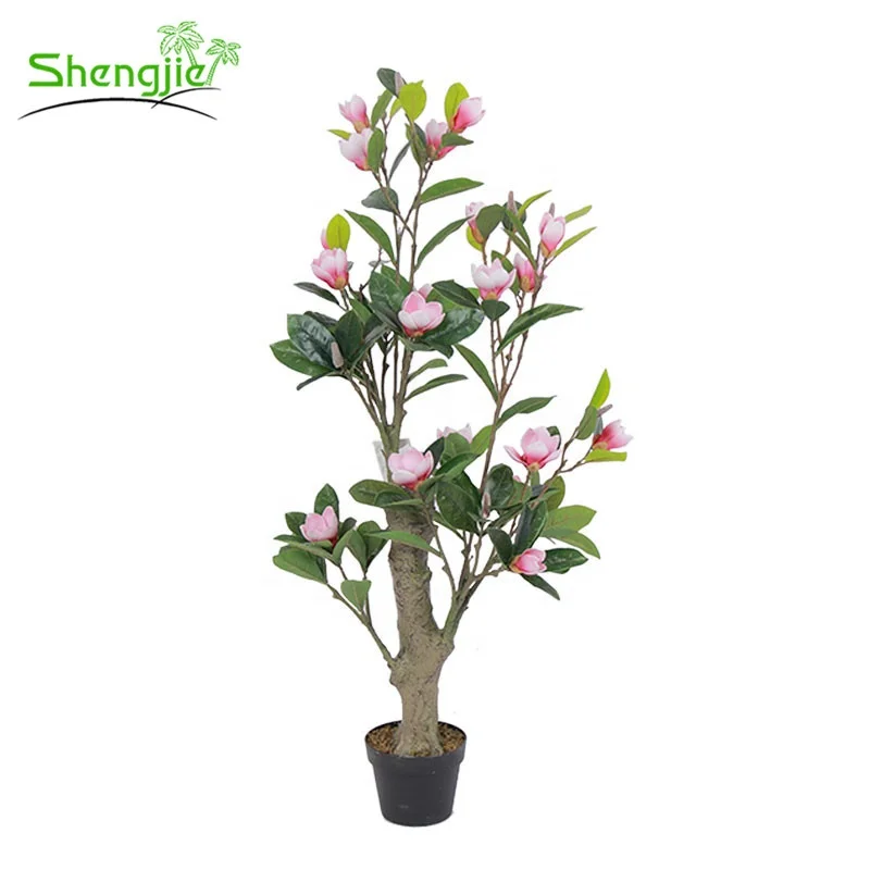 Wholesale home decorative plastic magnolia tree artificial plants trees bonsai