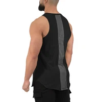 

Custom Solid Color Sleeveless T-shirt Hip Hop Vest Workout Fitness Men Gym Tank Top