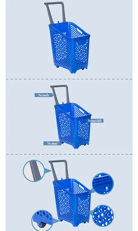 pull basket on wheels