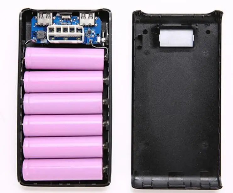 

Portable DIY 6 x 18650 Battery Holder Battery Storage Box Power Bank Case with Type C Micro USB Interface for Xiaomi iPhone