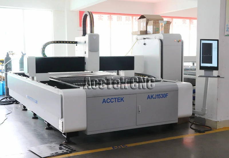 DSP cypcut controller fiber laser cutting machine for stainless steel AKJ1530F 1000w