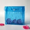 press studs closure type clear blue pvc bags for bikinis swimwear swimsuit packaging
