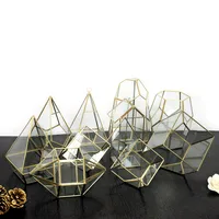 

OEM all types handmade geometric glass terrarium for home and wedding decoration